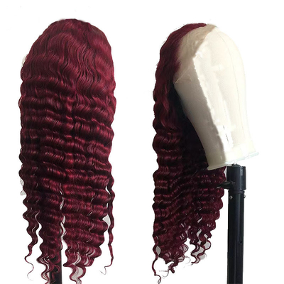 O 13*4 Transparente Brasileiro Lace Frente Ondulação Profunda Perucas de Cabelo Humano com Cútica Cheia