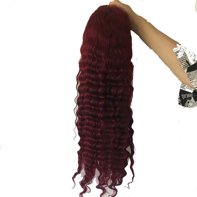 O 13*4 Transparente Brasileiro Lace Frente Ondulação Profunda Perucas de Cabelo Humano com Cútica Cheia