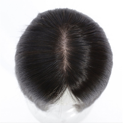 Real Virgem Afro-Curly Hair Topper para Mulheres Técnica Half Man Made