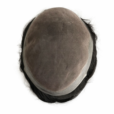 6 polegadas Ultra Hold Super Thin PU Skin Fine Mono Base Indetectável Light Remy Curto Toupee de Cabelo Humano