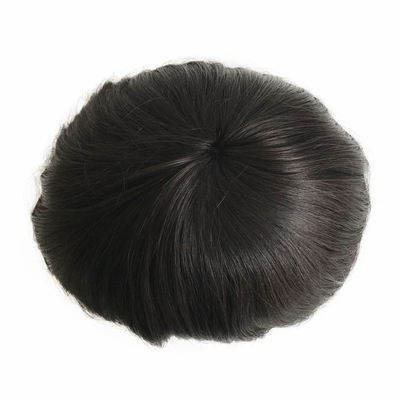 6 polegadas Ultra Hold Super Thin PU Skin Fine Mono Base Indetectável Light Remy Curto Toupee de Cabelo Humano