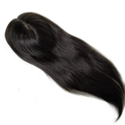 Alta Densidade Parcela Livre Europeia de Seda Base 1B Real Remy cabelo cru Toupee Peruca Peças Toppers para mulheres