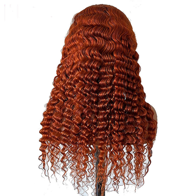 Materiais de base de renda suíça transparente de onda profunda Frente de renda de cabelo humano Perucas para mulheres