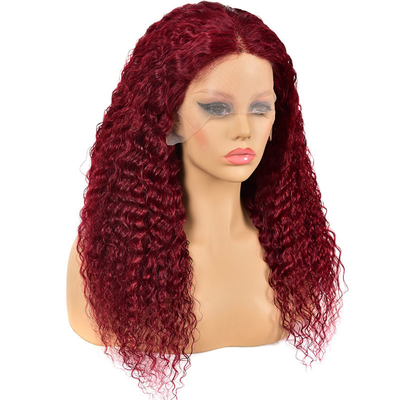 Sim, cabelo virgem 100% cabelo humano cabelo brasileiro HD renda perucas frontais vendedores 99J Borgonha