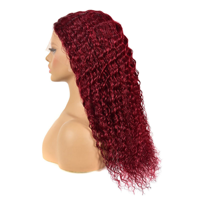 Sim, cabelo virgem 100% cabelo humano cabelo brasileiro HD renda perucas frontais vendedores 99J Borgonha