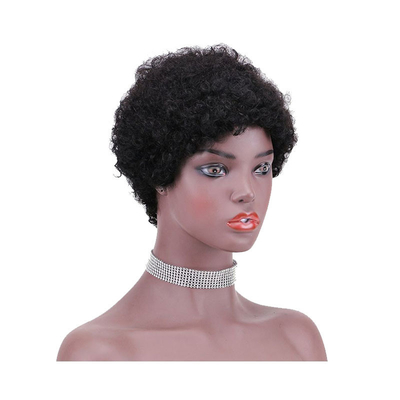 Cabelo Brasileiro Pixie Corte Curto de Cabelo Virgem Perucas para Mulheres Negras 100% Cabelo Humano Superior