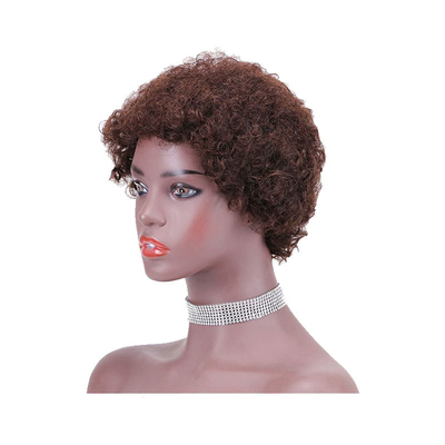 Cabelo Brasileiro Pixie Corte Curto de Cabelo Virgem Perucas para Mulheres Negras 100% Cabelo Humano Superior