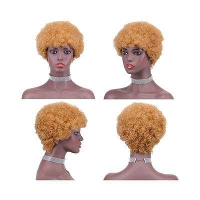 Cabelo Brasileiro Pixie Corte Curto de Cabelo Virgem Perucas para Mulheres Negras 100% Cabelo Humano Superior