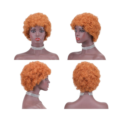 Cabelo Brasileiro Pixie Corte Curto de Cabelo Virgem Perucas para Mulheres Negras 100% Cabelo Humano Superior
