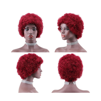 Cabelo Brasileiro Pixie Corte Curto de Cabelo Virgem Perucas para Mulheres Negras 100% Cabelo Humano Superior