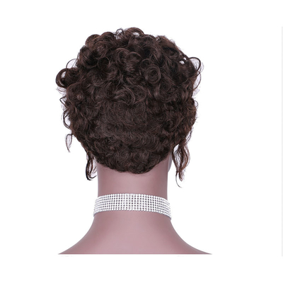 Remy Hair Cabelo Brasileiro Grade Machine Feito Perucas Curly Pre-Plucked para Mulheres Negras