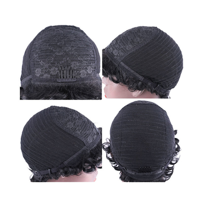 Remy Hair Cabelo Brasileiro Grade Machine Feito Perucas Curly Pre-Plucked para Mulheres Negras