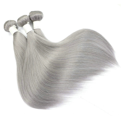 Indian Virgin Raw Cuticle Aligned Grey Grade 10A Pacotes de Cabelos Humanos da Índia Vendor