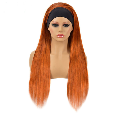 Ginger Color Headband Perucas para Mulheres Negras Fast Shipping Bone Hair Directo Humano