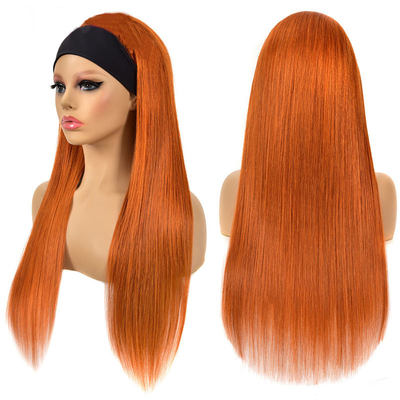 Ginger Color Headband Perucas para Mulheres Negras Fast Shipping Bone Hair Directo Humano