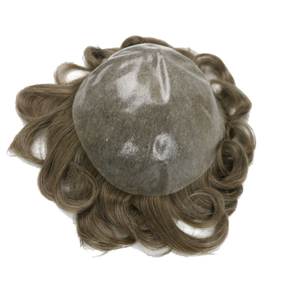 Costume judaico 150 Densidade Remy Toppers de cabelo humano com base de pele injetada