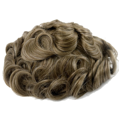 Costume judaico 150 Densidade Remy Toppers de cabelo humano com base de pele injetada