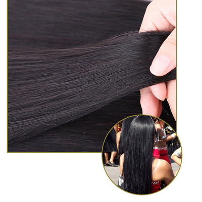Cabelo humano superior senhoras castanho escuro ondulado longo rizado de seda superior clip em cabelos superiores para mulheres