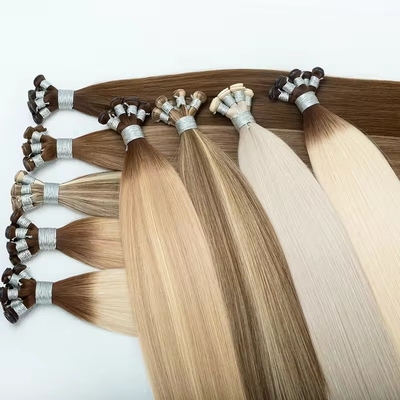 Duplo desenhado 100% cabelo humano tendência de tecido de génio russo extensões de cabelo fino invisível