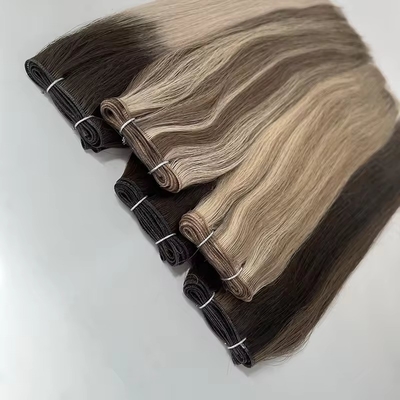Duplo desenhado 100% cabelo humano tendência de tecido de génio russo extensões de cabelo fino invisível