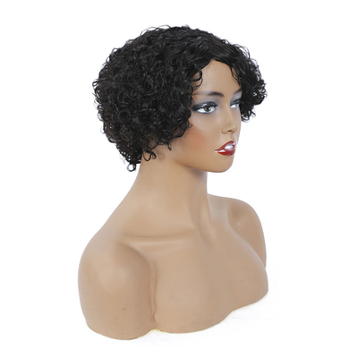 Material base de renda suíça Pixie corte de cabelo humano Perucas para mulheres negras Remy cabelo grau