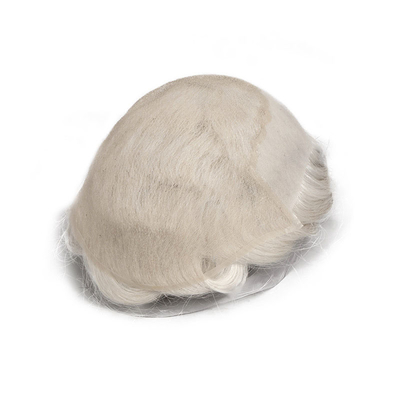 Desenho de Toupee Direito Russo Mano Amarrada Full Scalp HD Lace Sistema de Cabelo Humano Peruca Cabelo Virgem