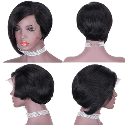 Preço acessível Full Cuticle 13 * 4 renda Frontal Perucas curtas para Design de Moda Pronto para Envio