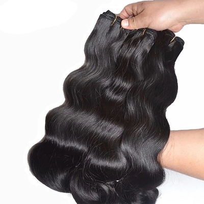 12A Grade Double Drawn Weft Cambojano Peruano Mink Brasileiro Corpo Ondulado Pacotes de Cabelos Humanos