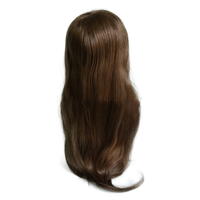 20 Polegadas Castanho Claro Destaca Base de PU de Renda Peruca de Cabelo Humano Remy