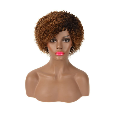 Pixie Cut Afro Peruca Remy Virgem Cutícula Alinhada Cabelo Humano Bob Curly Peruca Curta Para Mulheres