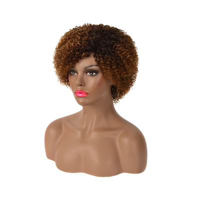 Pixie Cut Afro Peruca Remy Virgem Cutícula Alinhada Cabelo Humano Bob Curly Peruca Curta Para Mulheres