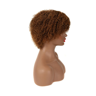 Pixie Cut Afro Peruca Remy Virgem Cutícula Alinhada Cabelo Humano Bob Curly Peruca Curta Para Mulheres