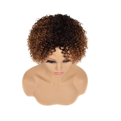 Pixie Cut Afro Peruca Remy Virgem Cutícula Alinhada Cabelo Humano Bob Curly Peruca Curta Para Mulheres