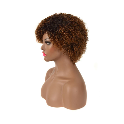 Pixie Cut Afro Peruca Remy Virgem Cutícula Alinhada Cabelo Humano Bob Curly Peruca Curta Para Mulheres