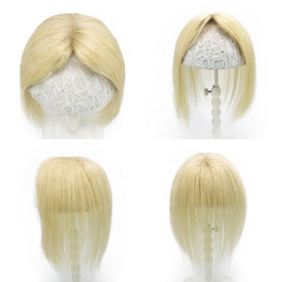 TP29 Toppers de cabelo Platina Loira 613 Cor Um clipe em peça em toupee para perda de cabelo