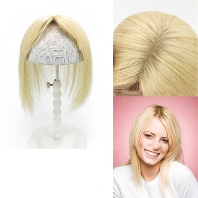 TP29 Toppers de cabelo Platina Loira 613 Cor Um clipe em peça em toupee para perda de cabelo