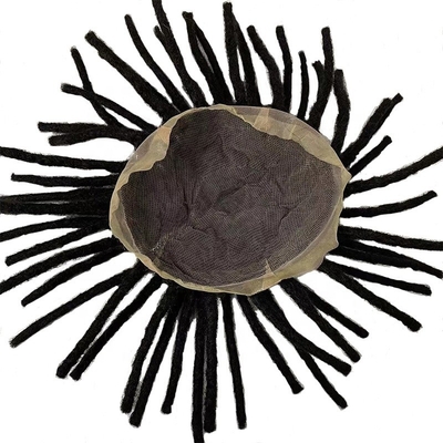 Remy Hair Base de renda suíça Dreadlock Toupee 60% Densidade de cabelo humano Topper para homens