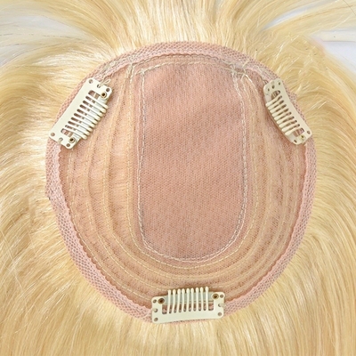 Top cabelo humano cristal noiva longa base de seda loira toupee para casamento mulheres franja clip