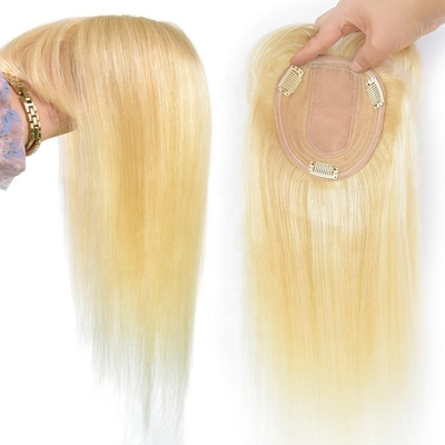 Top cabelo humano cristal noiva longa base de seda loira toupee para casamento mulheres franja clip