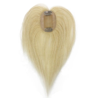 Top cabelo humano cristal noiva longa base de seda loira toupee para casamento mulheres franja clip