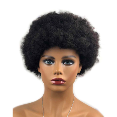Cabelo Virgem Peruca Pixie Cut Peruca Curta Afro Kinky Perucas Coroadas 100% Cabelo Brasileiro