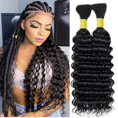 Corantes apropriados Afro Kinky Bulk Extensão de cabelo humano para trançar cabelo virgem Sim