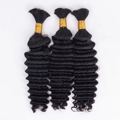 Corantes apropriados Afro Kinky Bulk Extensão de cabelo humano para trançar cabelo virgem Sim
