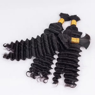 Corantes apropriados Afro Kinky Bulk Extensão de cabelo humano para trançar cabelo virgem Sim