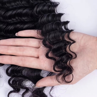 Corantes apropriados Afro Kinky Bulk Extensão de cabelo humano para trançar cabelo virgem Sim