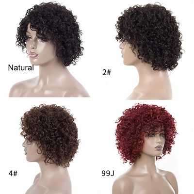 Corantes adequados para a pintura Todas as cores Cabelo humano Cabelo curto Perucas para mulheres prontas para o envio