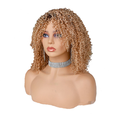 250% Densidade Afro Kinky Curly Curly Pixie Corte de cabelo humano Perucas para mulheres negras de cima