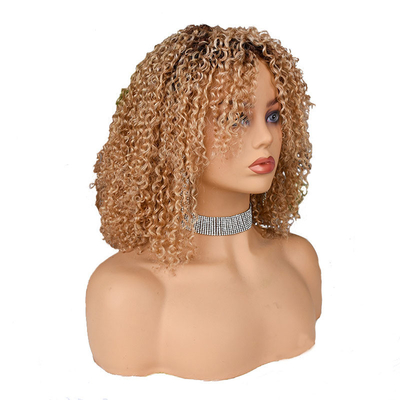 250% Densidade Afro Kinky Curly Curly Pixie Corte de cabelo humano Perucas para mulheres negras de cima