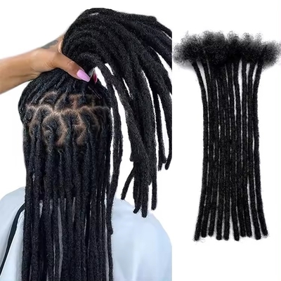 Extenso de cabelo humano Dreadlocks estilo com extremidades encaracoladas estilo de cabelo preto Dreadlocks