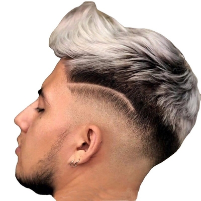 Remy cabelo amarrado à mão natural sombreado sal e pimenta cinza cabelo humano peças de toupee para homens